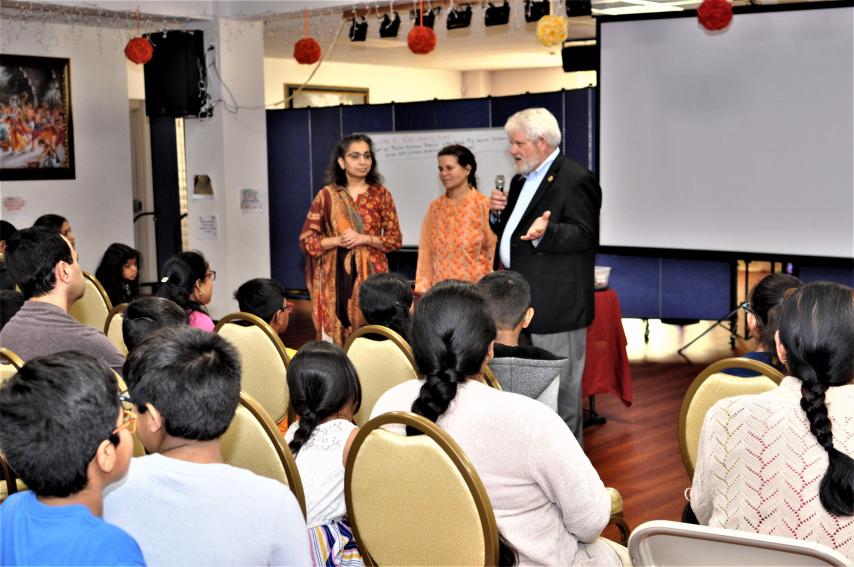 City of Allen Mayor Terrell Inspires Youth at Radha Krishna Temple Kids Helping Kids Youth Event to Engage in Community Service at 